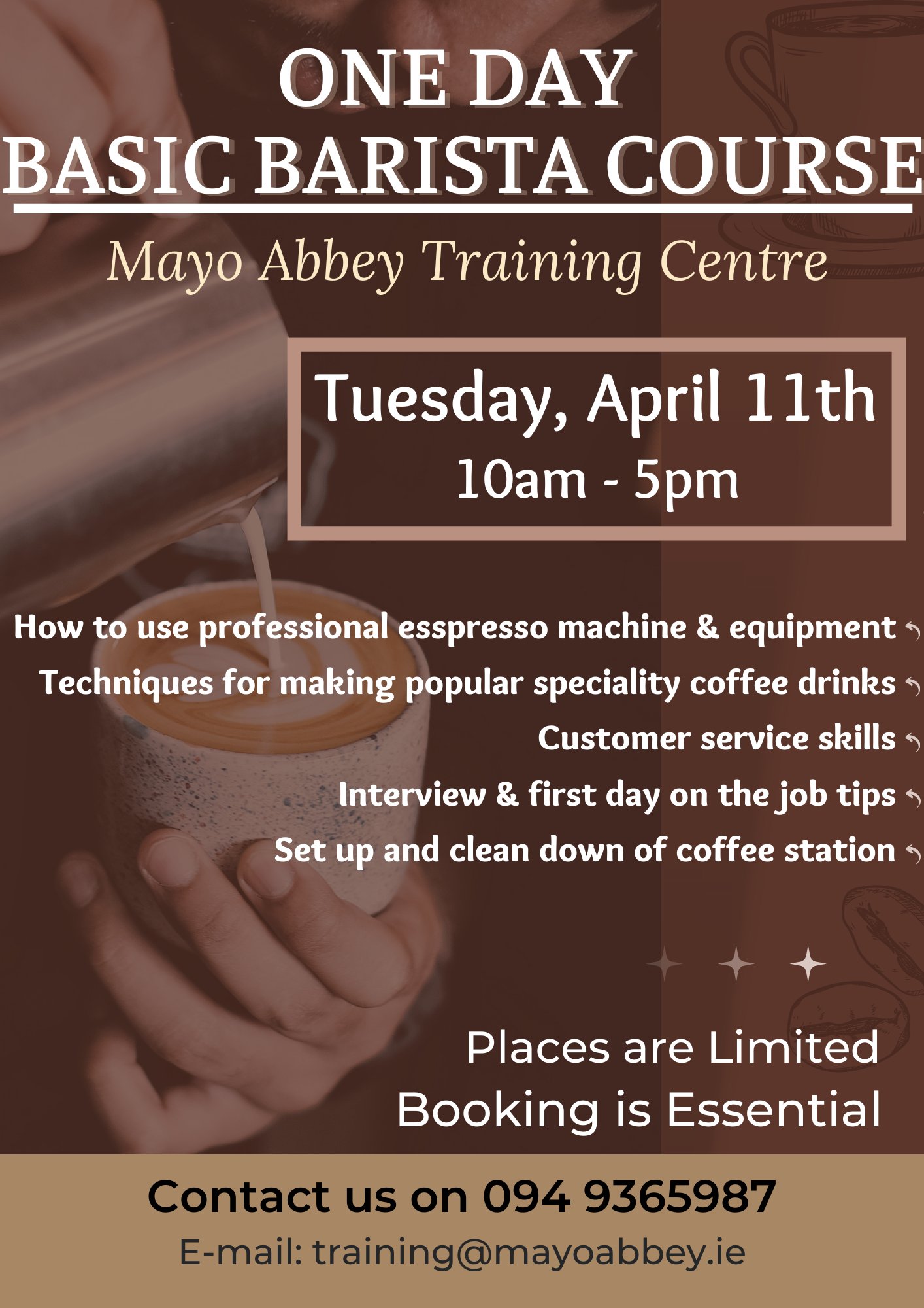 **One Day Basic Barista Course 2023**