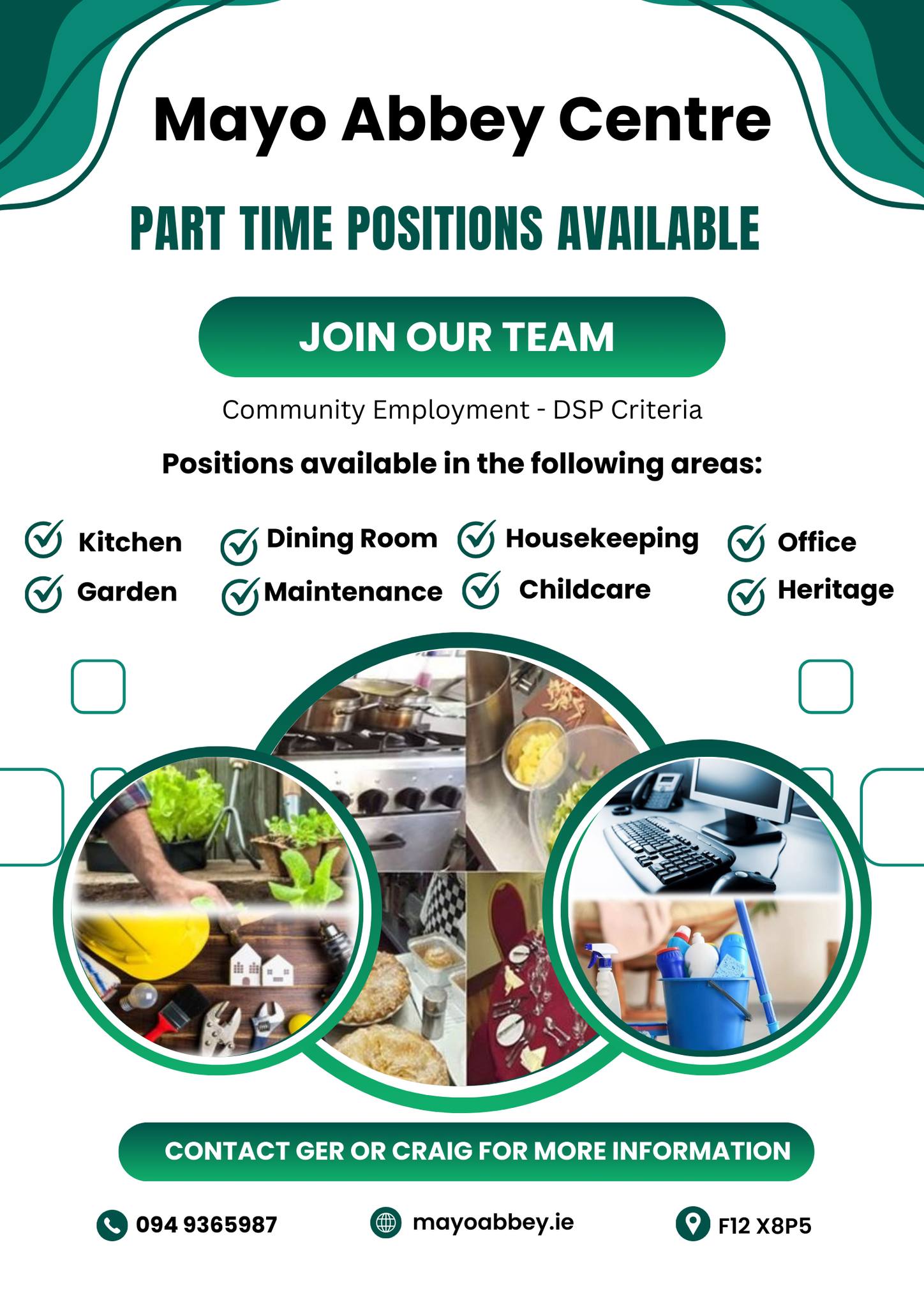 **Part Time Positions Available 2024**